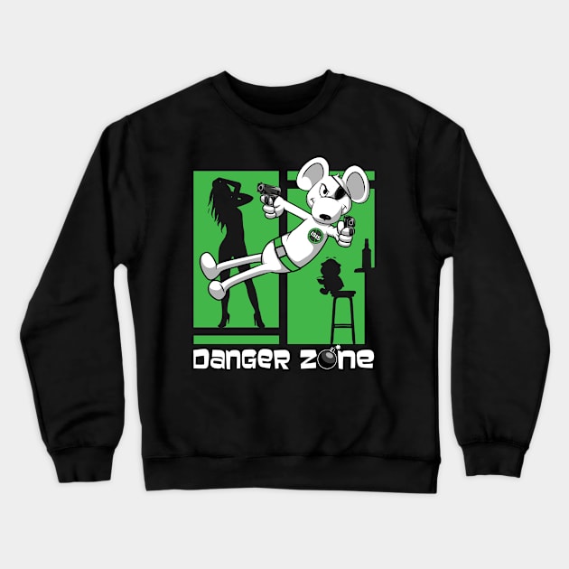 Danger Zone Crewneck Sweatshirt by SwanStarDesigns